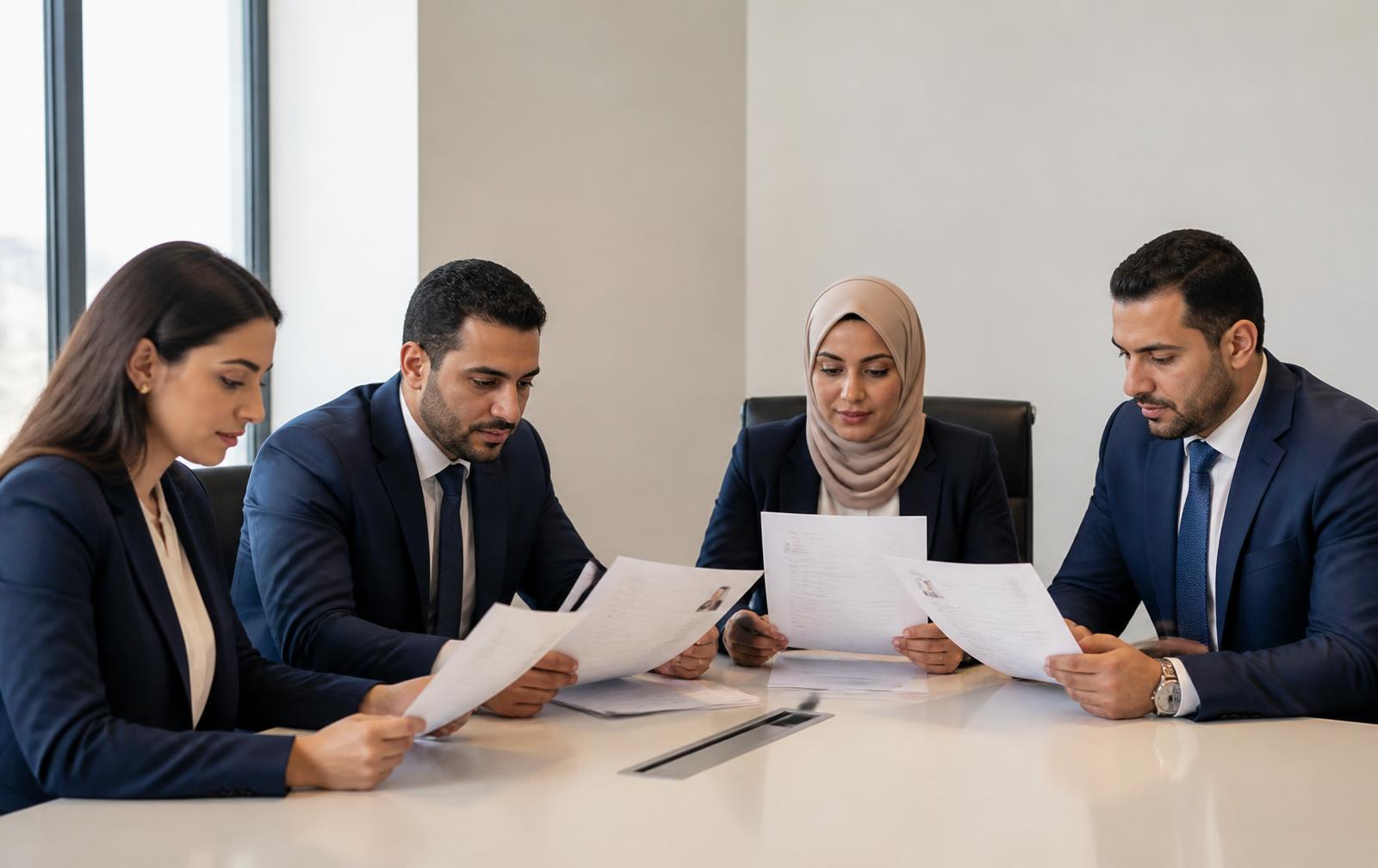 اجتماع عمل مهني في مكتب المحمل